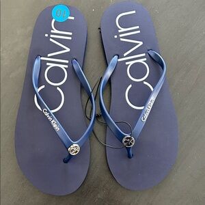 New Calvin Klein Deep Blue Sandals